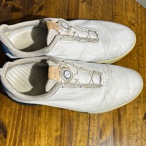 Ecco Men's White Sneakers with Navy Details